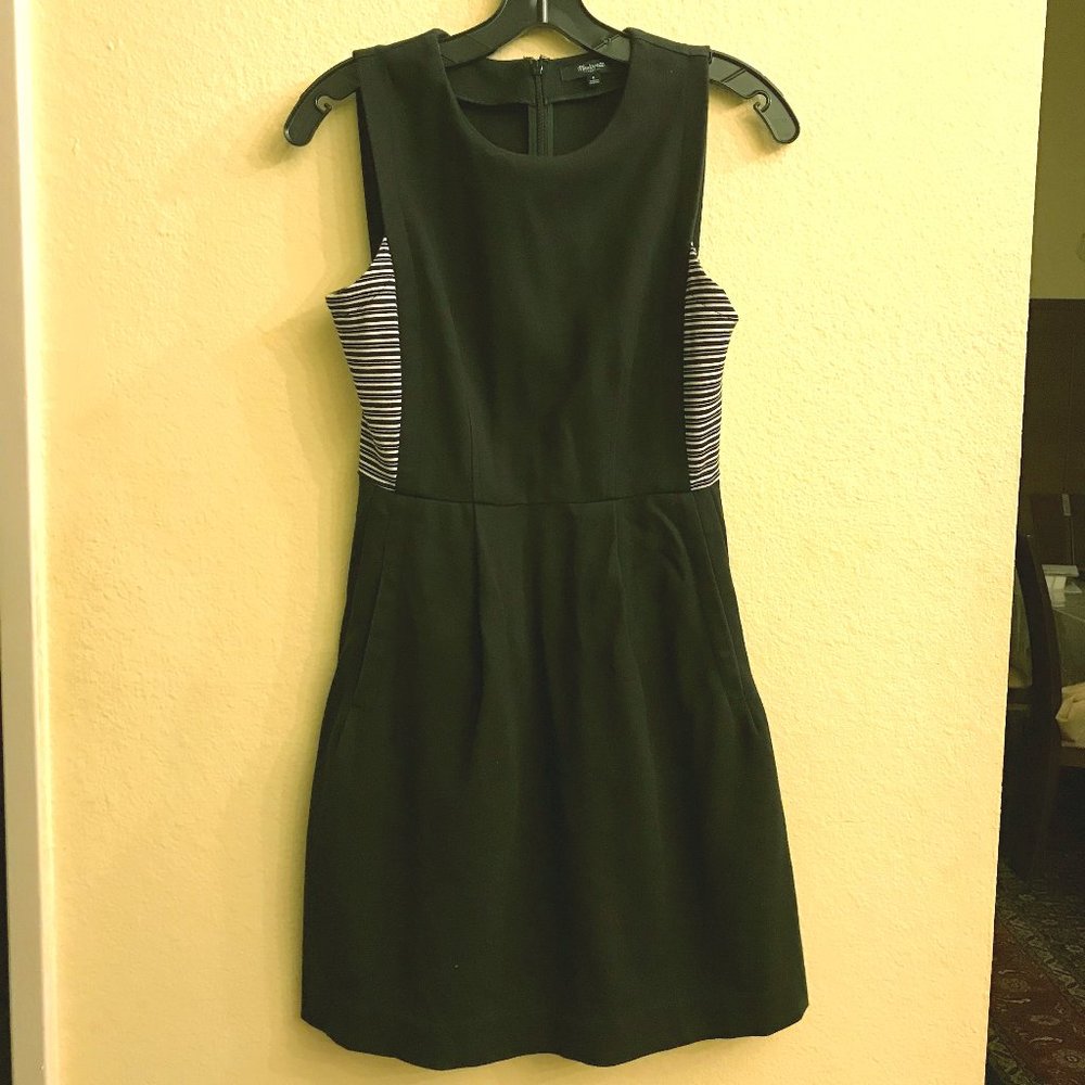 Madewell Black Dress with Side Stripes SZ 0